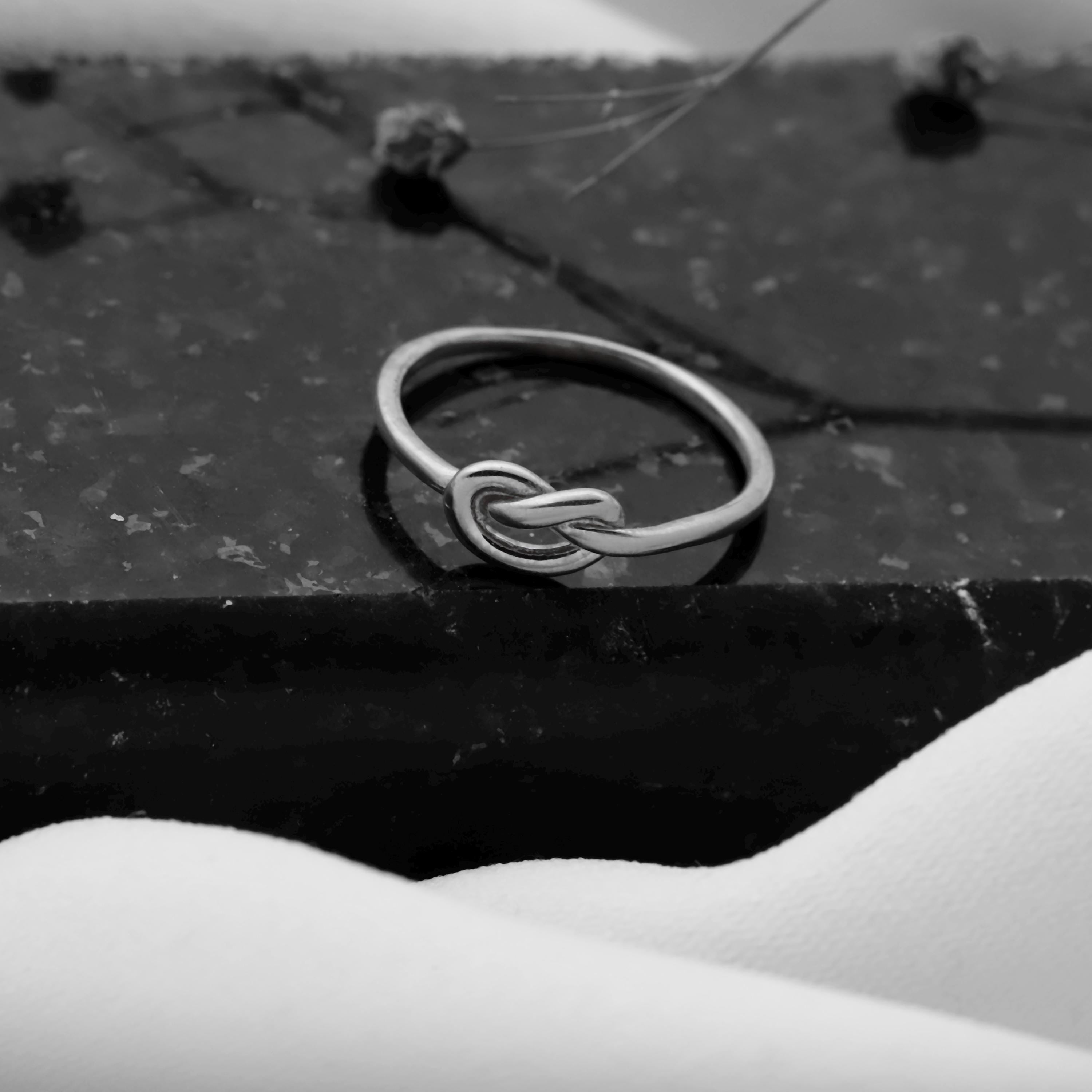 Infinity Knot Promise Ring in Sterling Silver